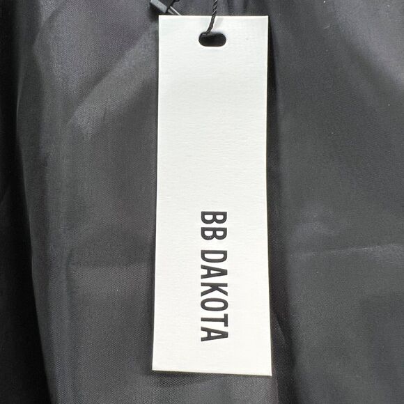 BB Dakota Womens Wild Thing Jacket S Black Tan Leopard Soft Faux Fur Glam Chic - Picture 14 of 16